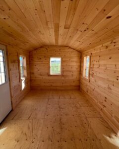 We specialize in fully finished turn key insulated sheds, bunkies and cabins 